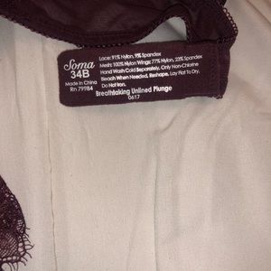 Soma Plum Bra and Panty Set